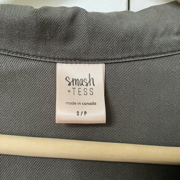 Smash + Tess Jumpsuit Womens S Gray Zip Coveralls Comfy Loungewear Tencel - Picture 3 of 12